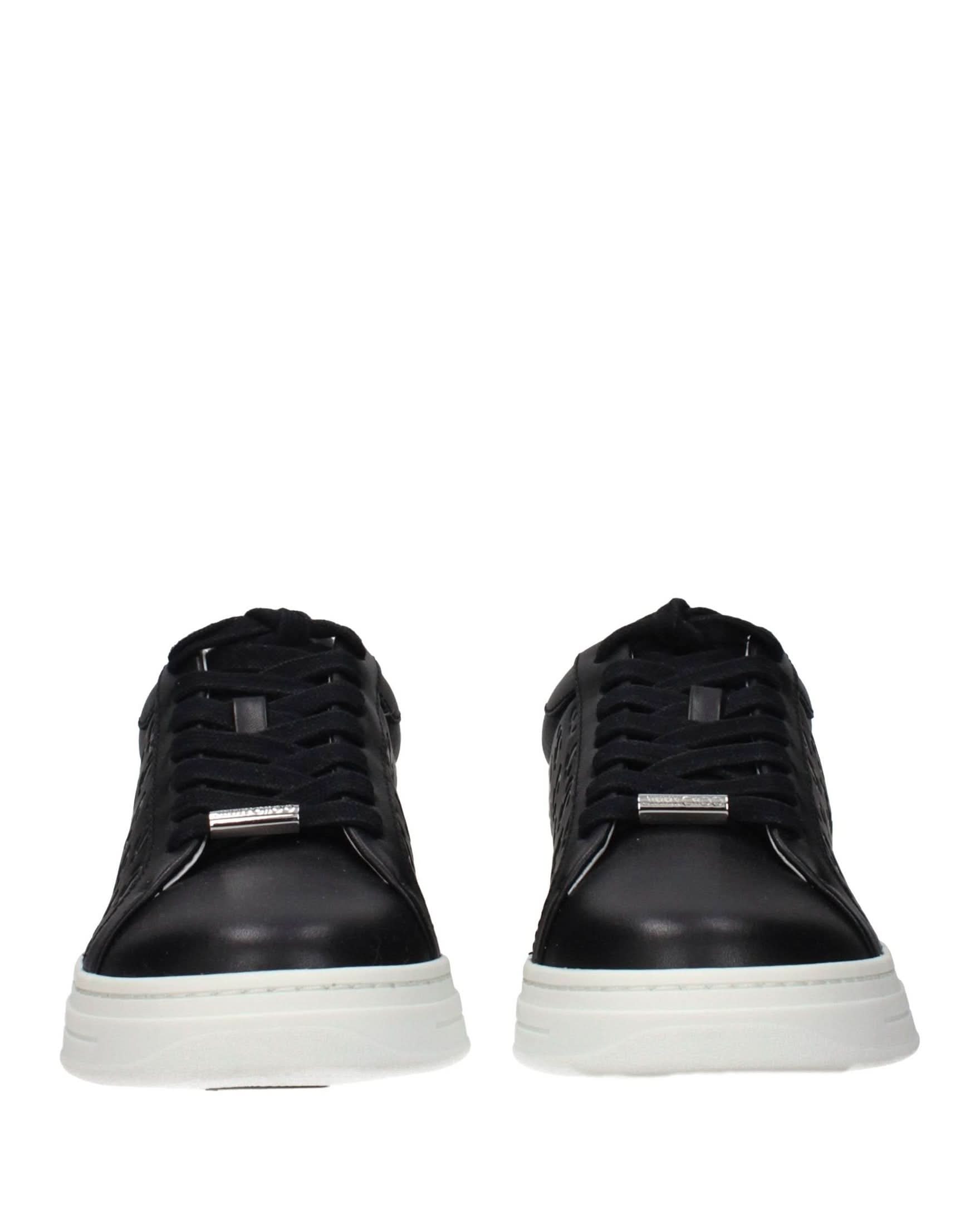 Jimmy Choo Black Leather Low Top Sneakers Glam Steals