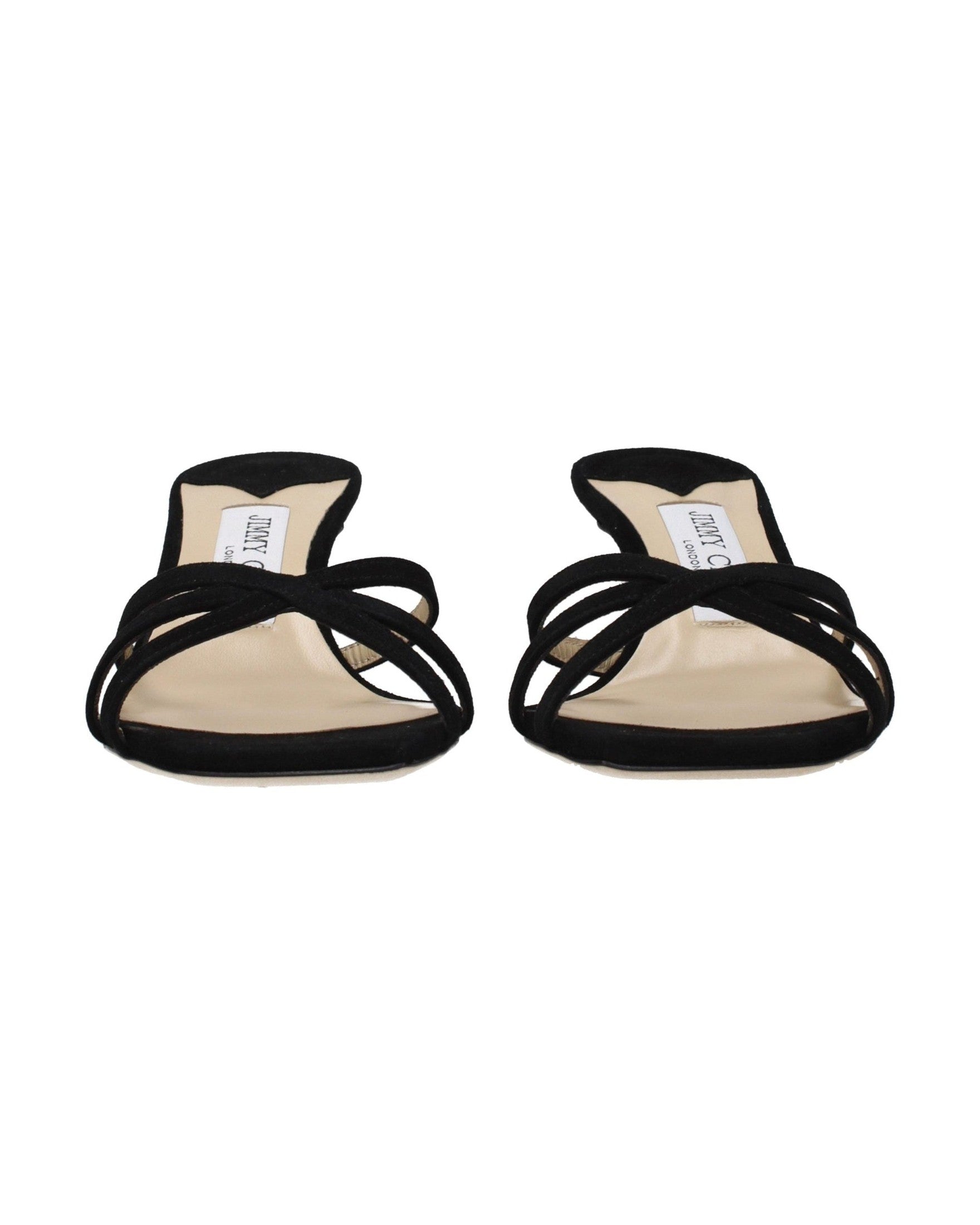 Jimmy Choo Black Leather Stiletto Heel Sandals Glam Steals