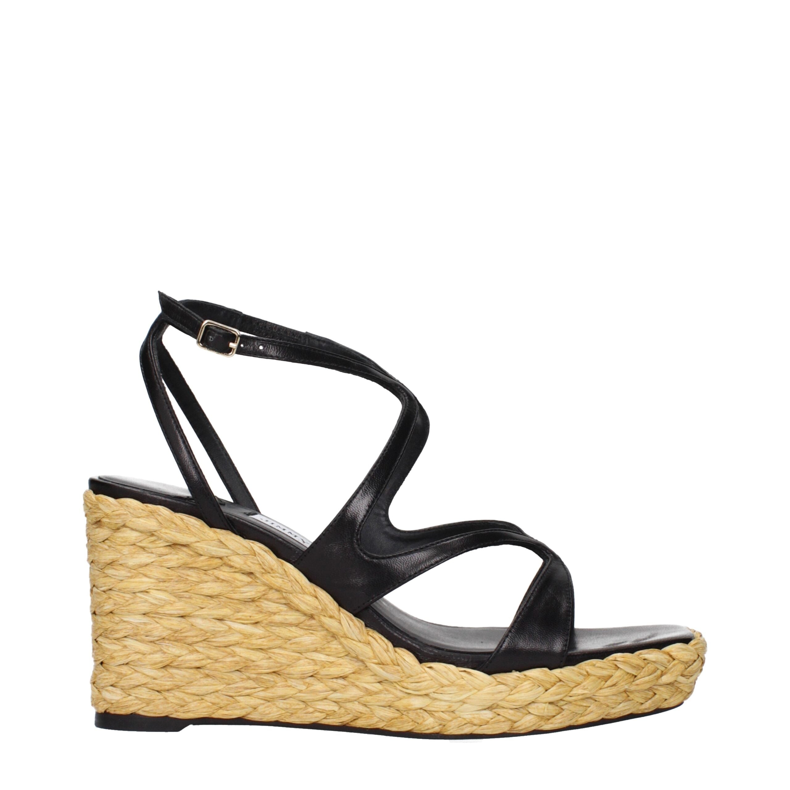 Jimmy Choo Black Leather Wedges Sandals Glam Steals