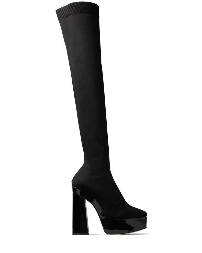 Jimmy Choo Black Over The Knee Boots Glam Steals
