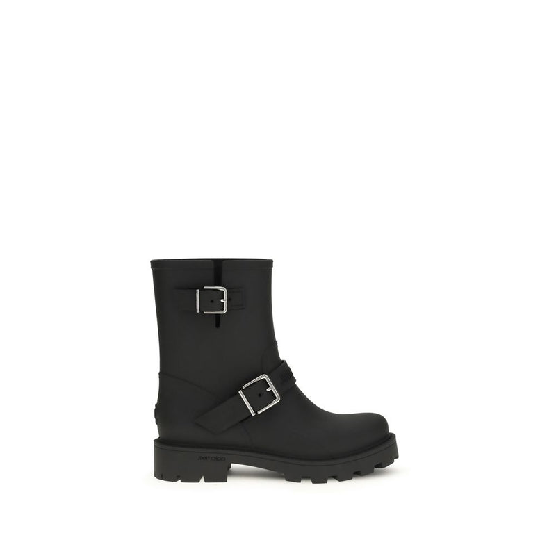 Jimmy Choo Black Polyurethane Rain Boots Glam Steals