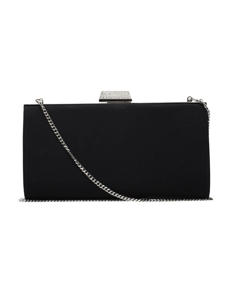 Jimmy Choo Black Satin Clutch Bag 