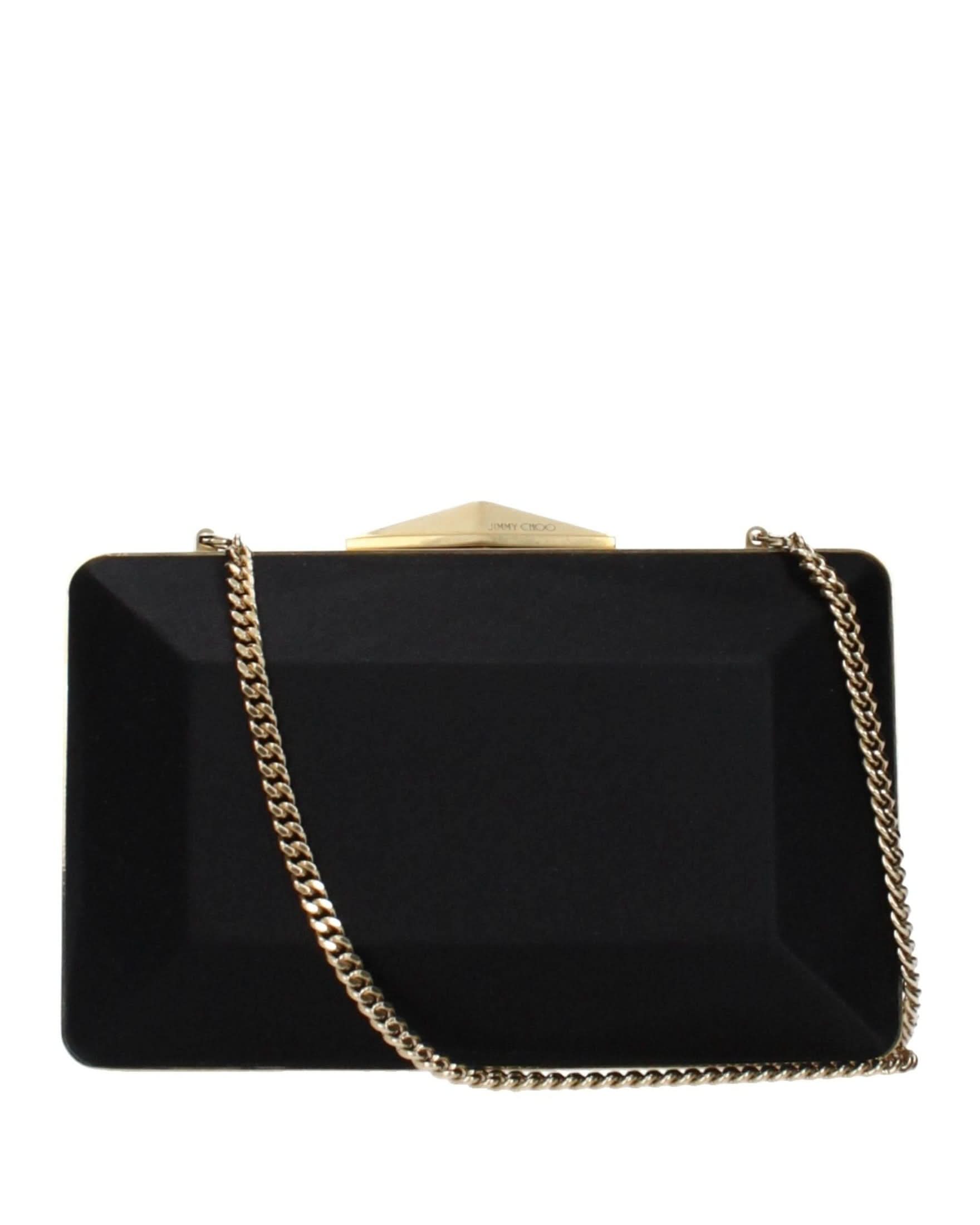 Jimmy Choo Black Satin Clutch Bag Glam Steals