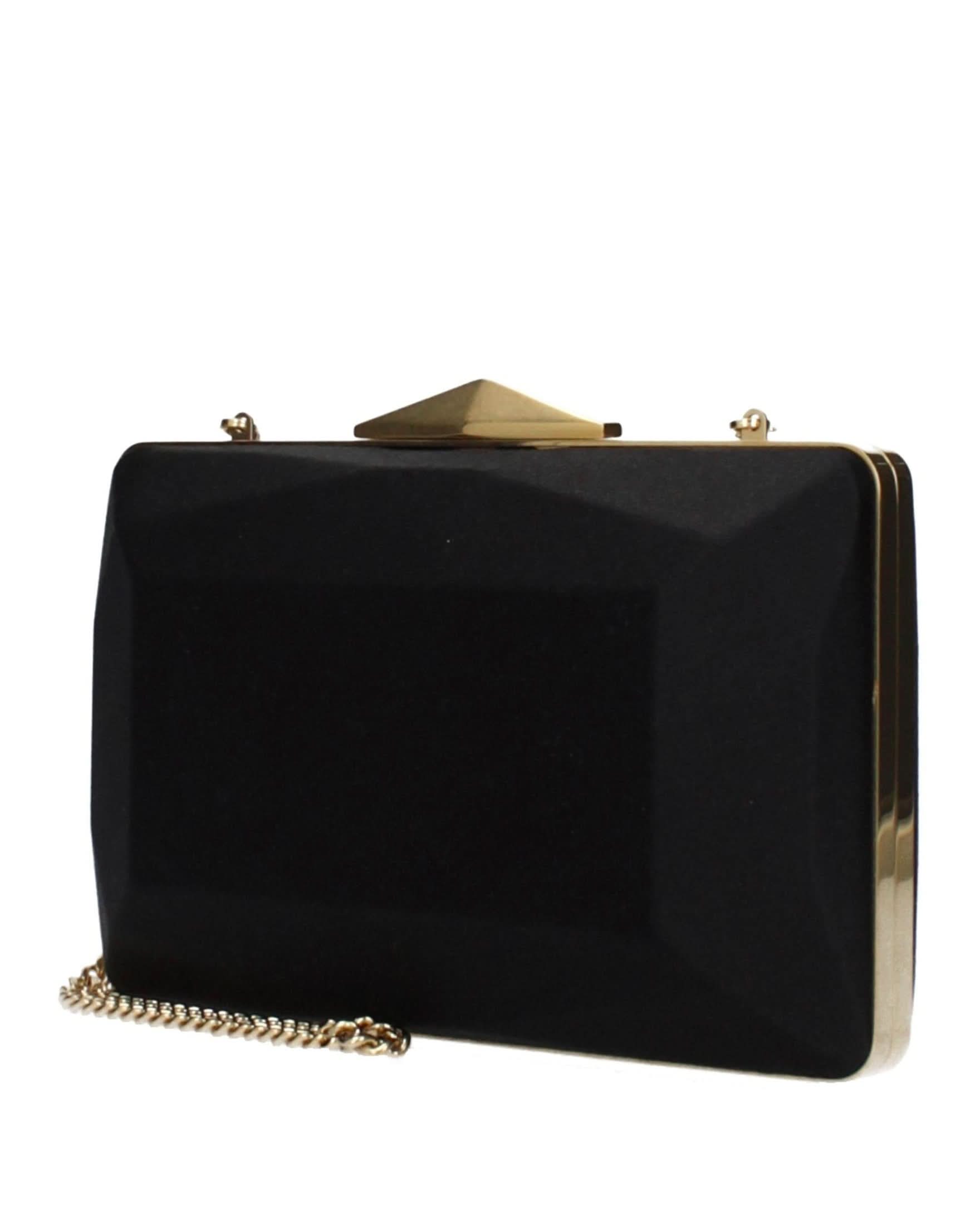 Jimmy Choo Black Satin Clutch Bag Glam Steals