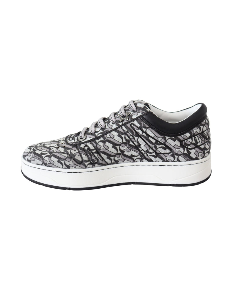 Jimmy Choo Black Silver Glitter Hawaii Sneakers Glam Steals