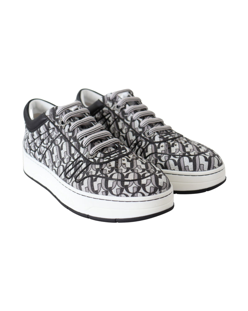 Jimmy Choo Black Silver Glitter Hawaii Sneakers Glam Steals