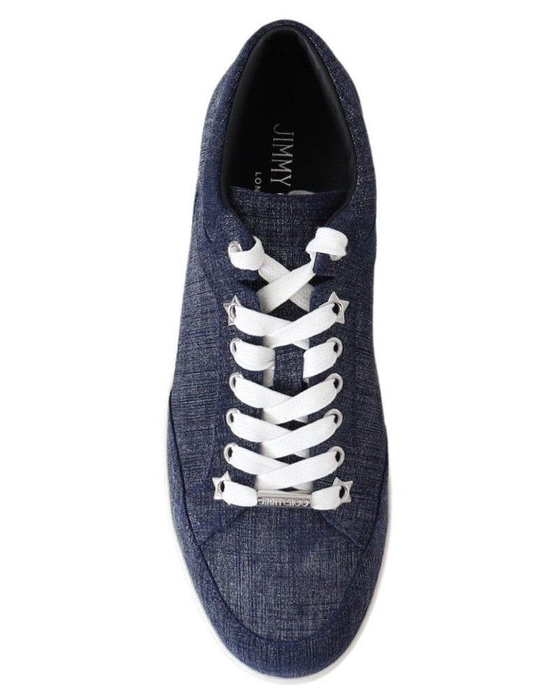 Jimmy Choo Blue Denim Miami Sneakers Glam Steals