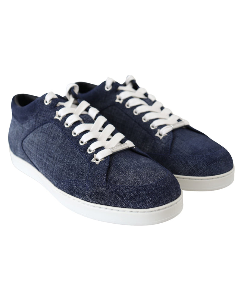 Jimmy Choo Blue Denim Miami Sneakers Glam Steals