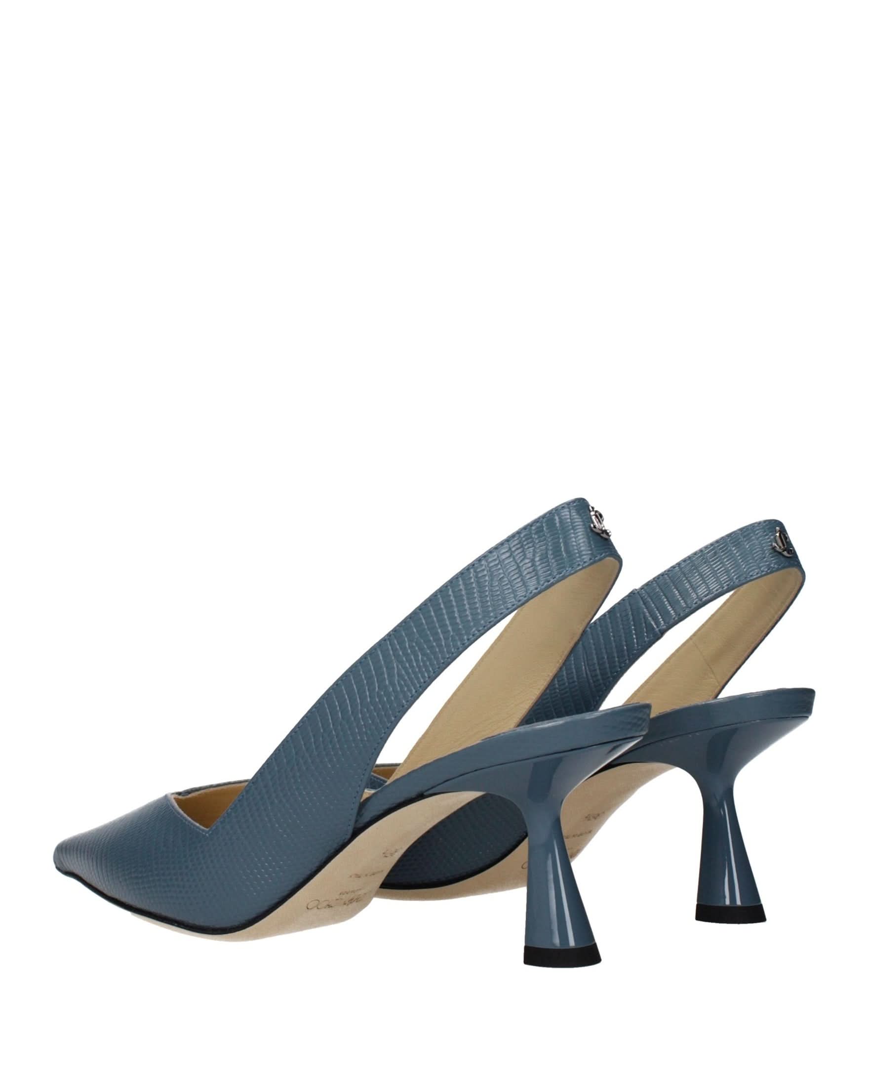 Jimmy Choo Blue Leather Mid Heel Pumps Glam Steals