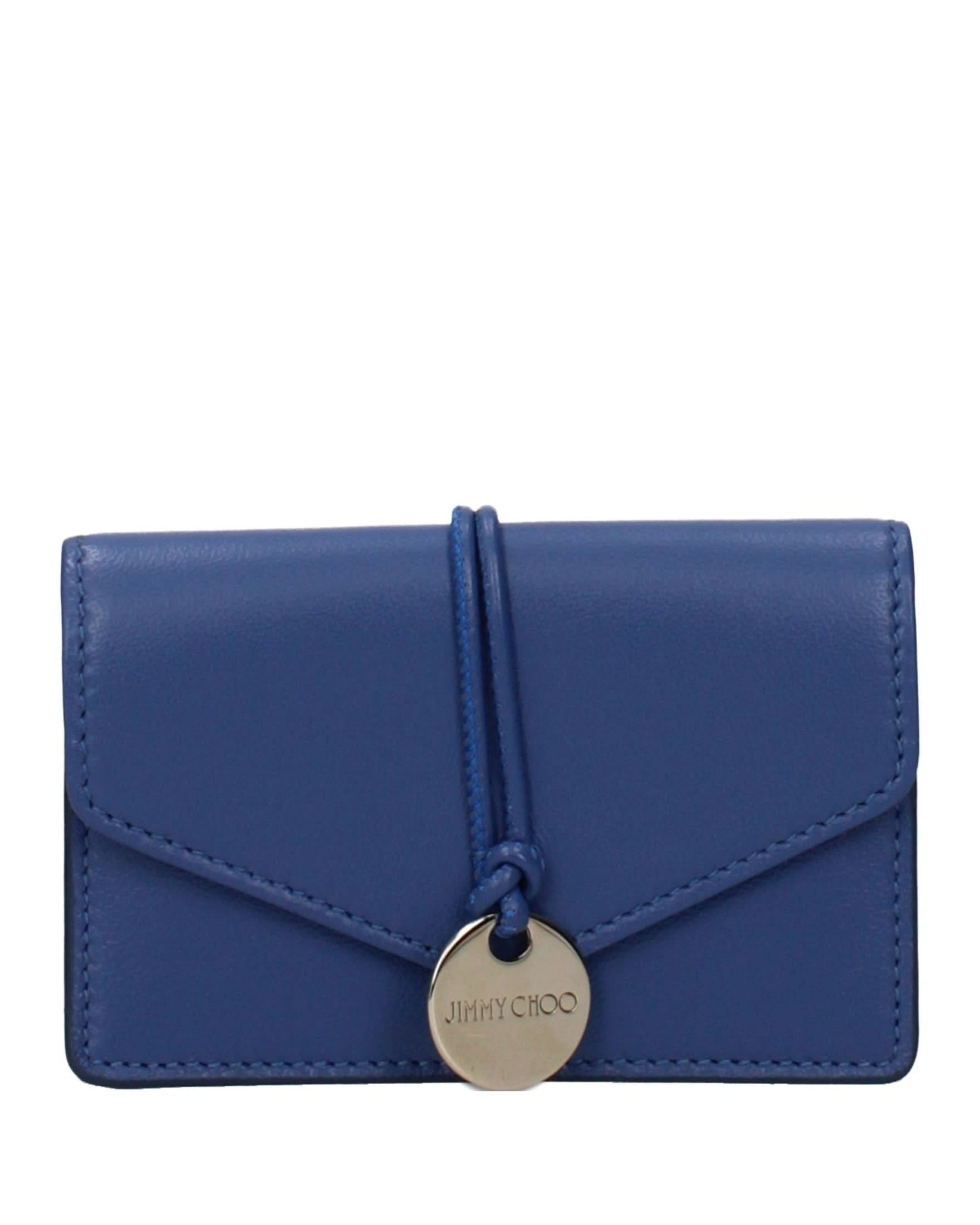 Jimmy Choo Blue Leather Wallet Glam Steals
