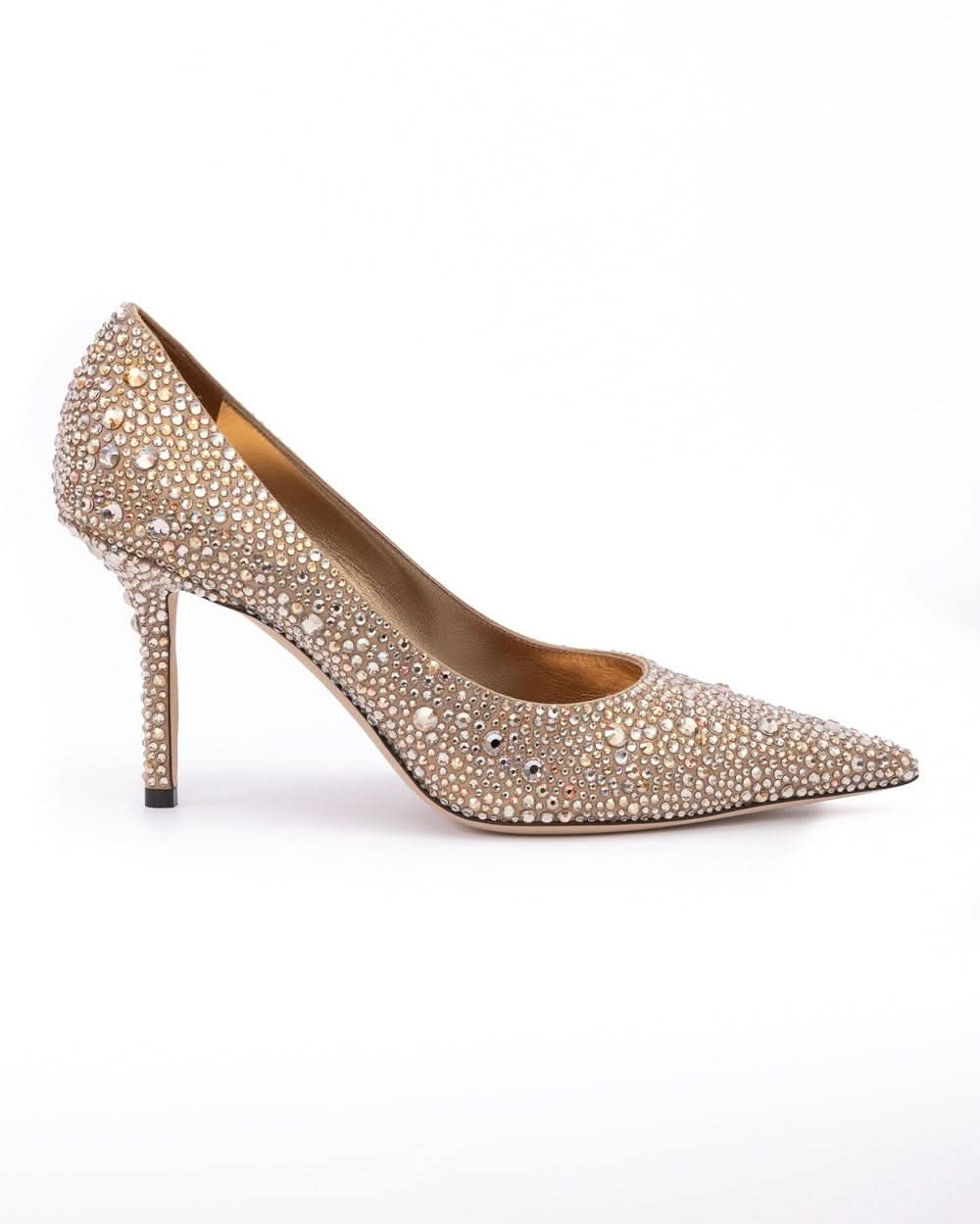 Jimmy Choo Bronze Light Crystal Love 85 Pumps Glam Steals
