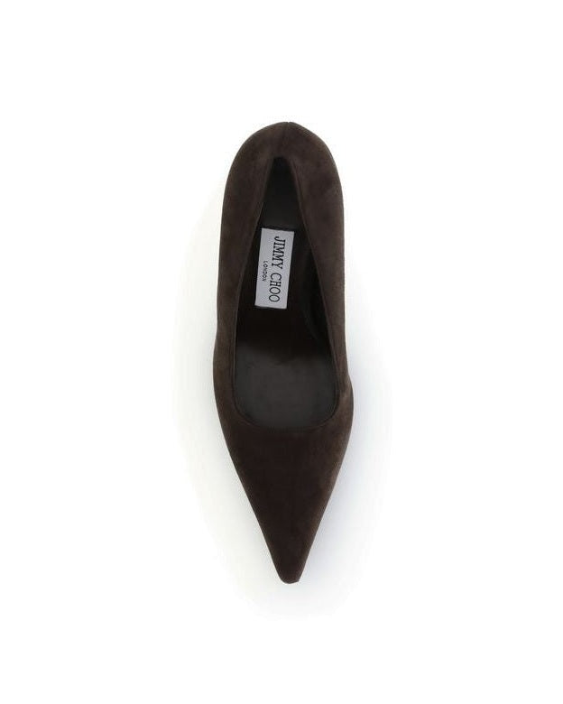 Jimmy Choo Brown Goatskin High Heel Pumps 