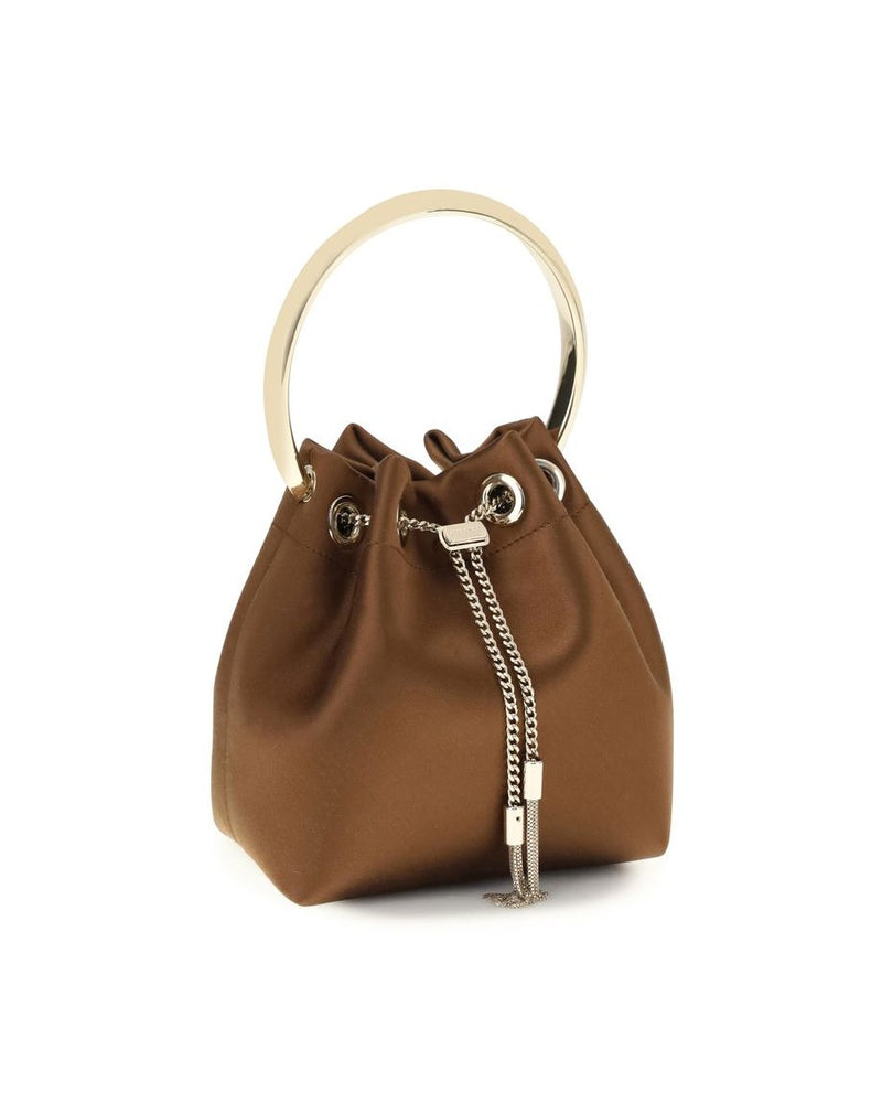 Jimmy Choo Brown Silk Shoulder Bag Glam Steals