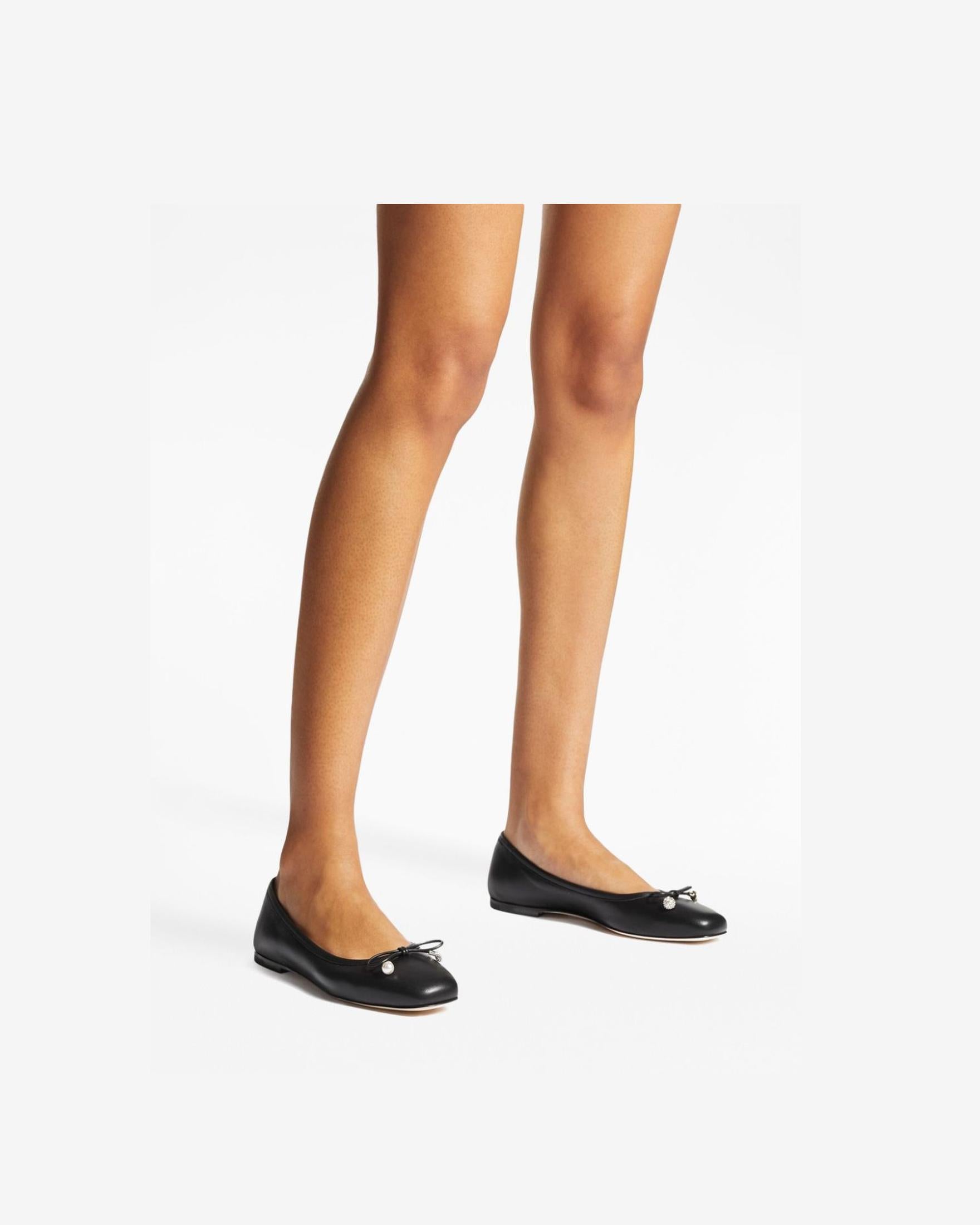 Jimmy Choo Elme Flat with Pearl Embellishment Glam Steals