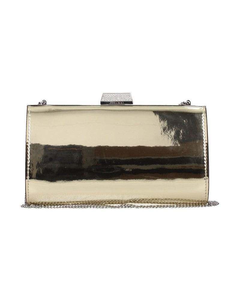 Jimmy Choo Gold Leather Clutch Bag Glam Steals