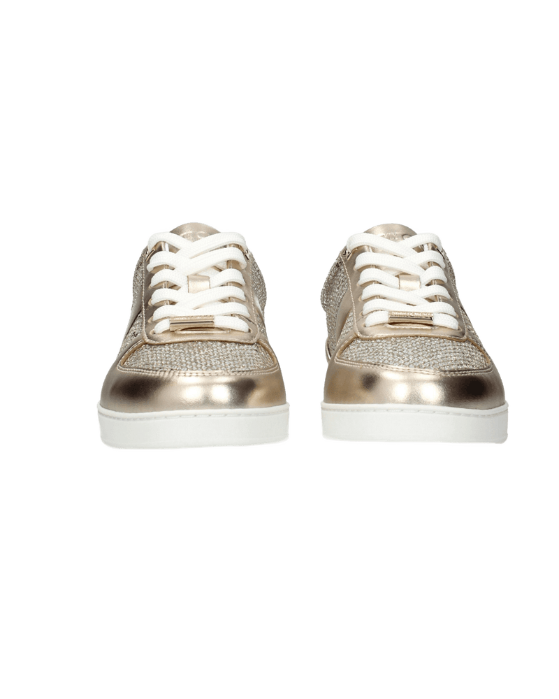 Jimmy Choo Gold Leather Sneakers Glam Steals