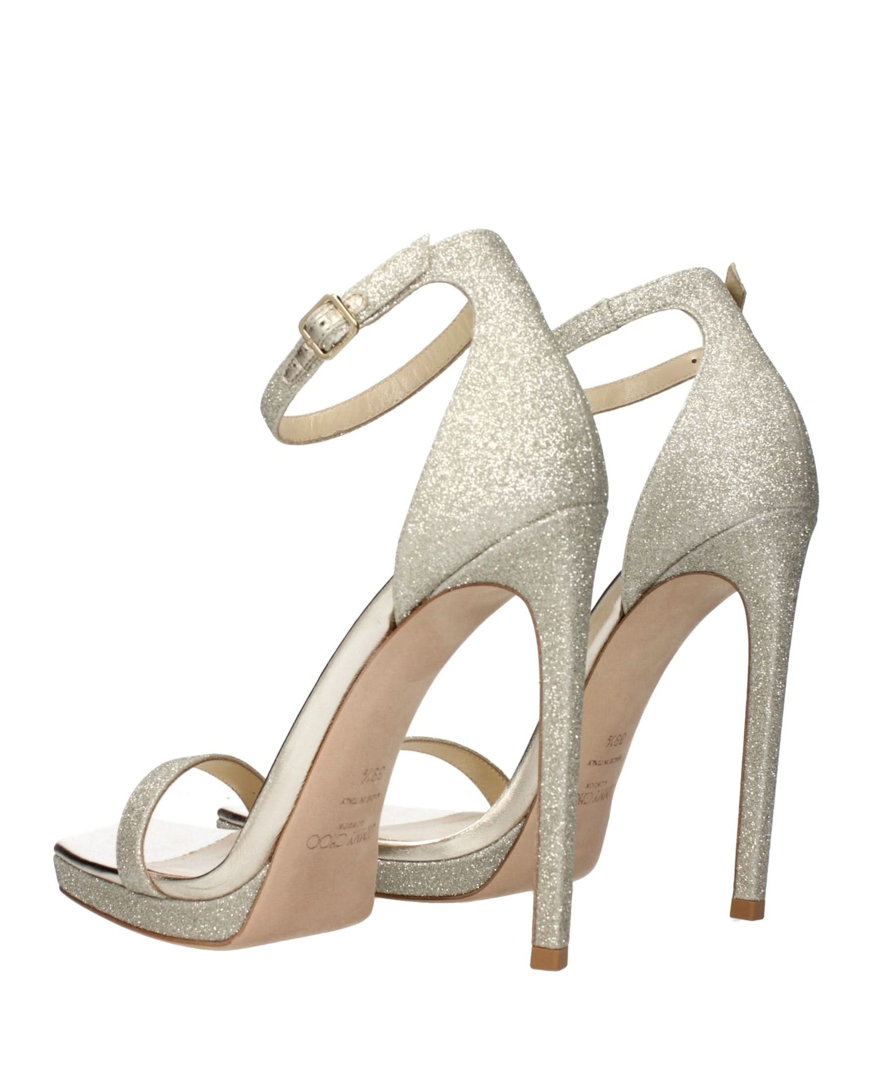 Jimmy Choo Gold Plastic Stiletto Heel Glam Steals