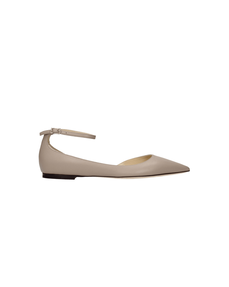 Jimmy Choo Gray Leather Ballet Flats Glam Steals