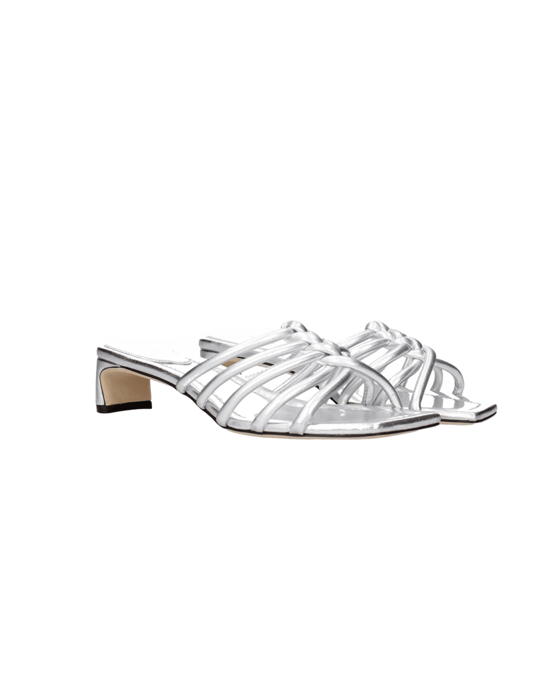 Jimmy Choo Gray Leather Flat Sandals Glam Steals