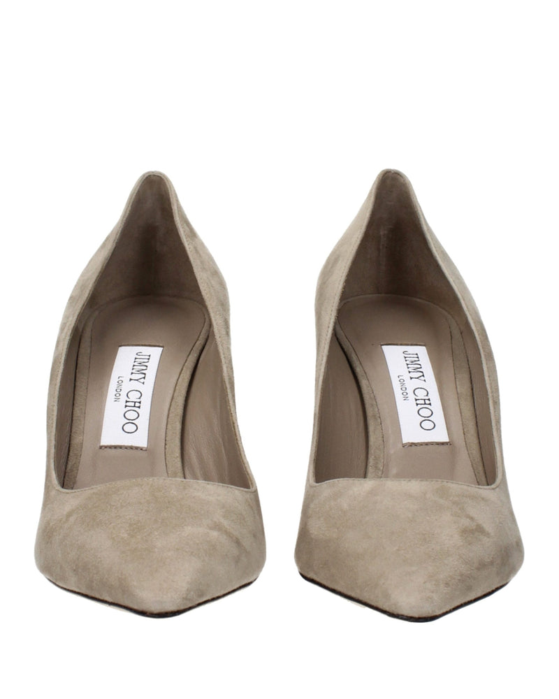 Jimmy Choo Gray Leather High Heel Pumps Glam Steals