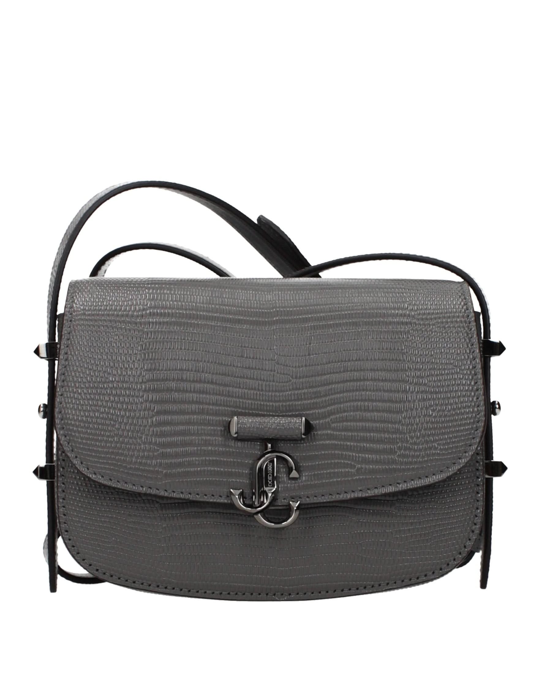 Jimmy Choo Gray Leather Shoulder Bag Glam Steals