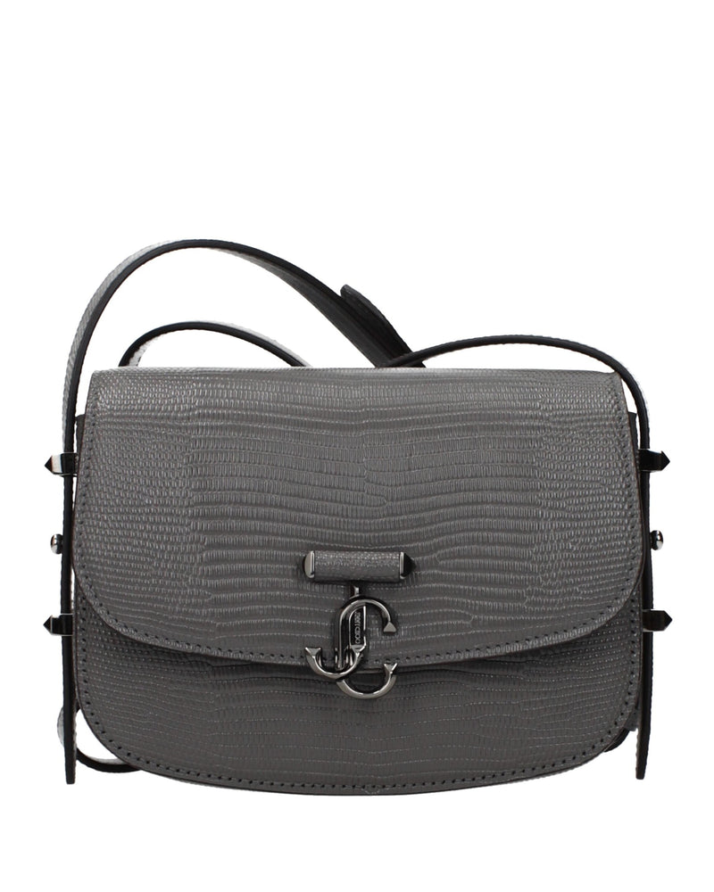 Jimmy Choo Gray Leather Shoulder Bag Glam Steals