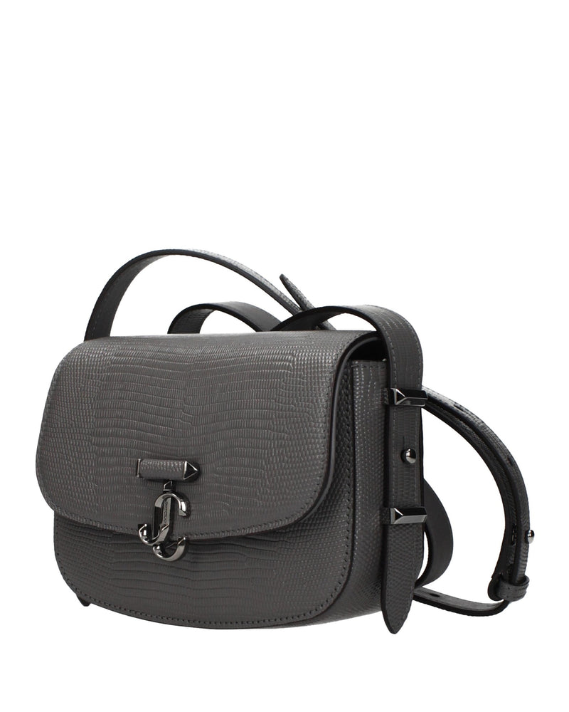 Jimmy Choo Gray Leather Shoulder Bag Glam Steals