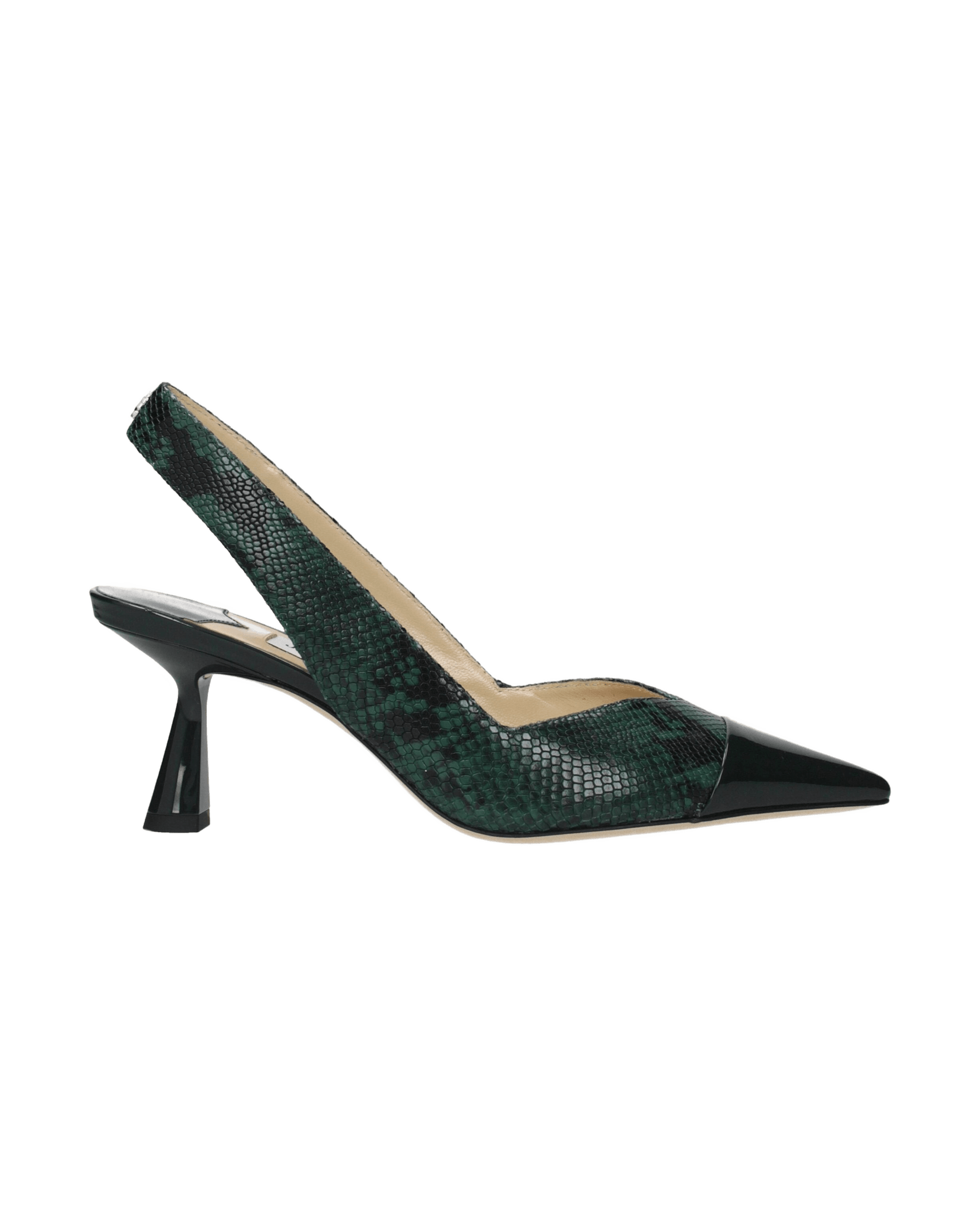 Jimmy Choo Green Leather High Heel Pumps Heels