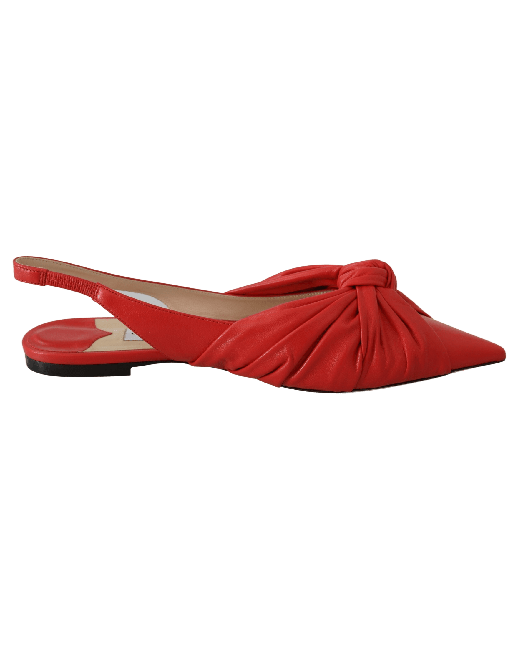 Jimmy Choo Leather Annabell Flat Nap Chilli Shoes Glam Steals