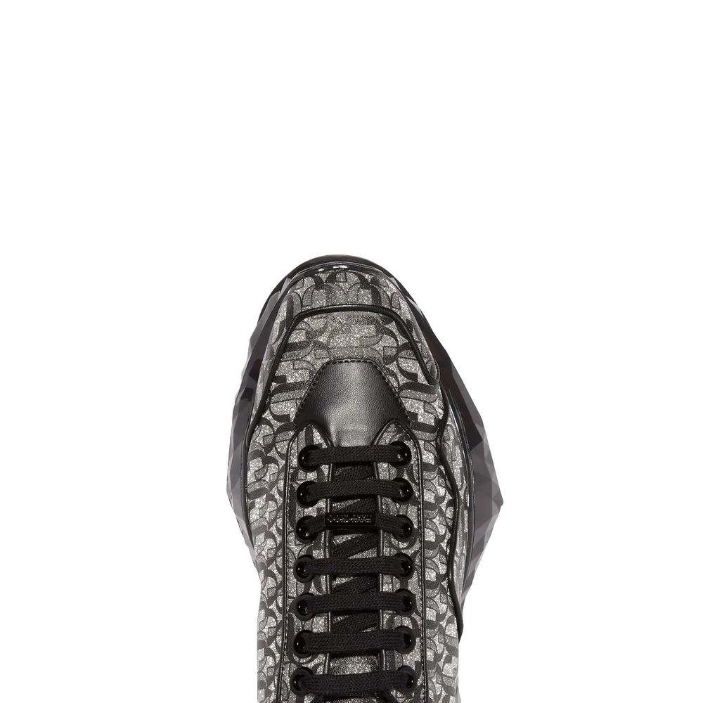 Jimmy Choo Leather Diamond Jc Monogram Glitter Sneakers Glam Steals