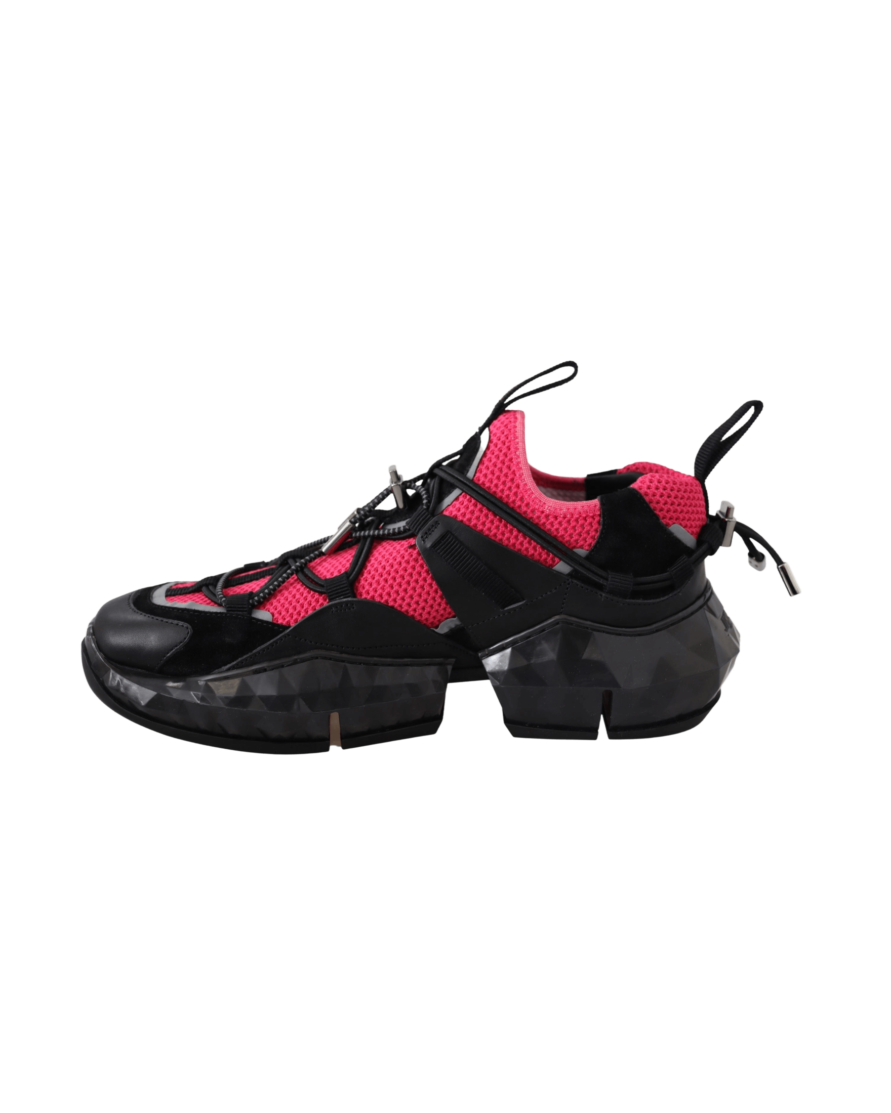 Jimmy Choo Leather Electric Elegance Mesh Sneakers Glam Steals