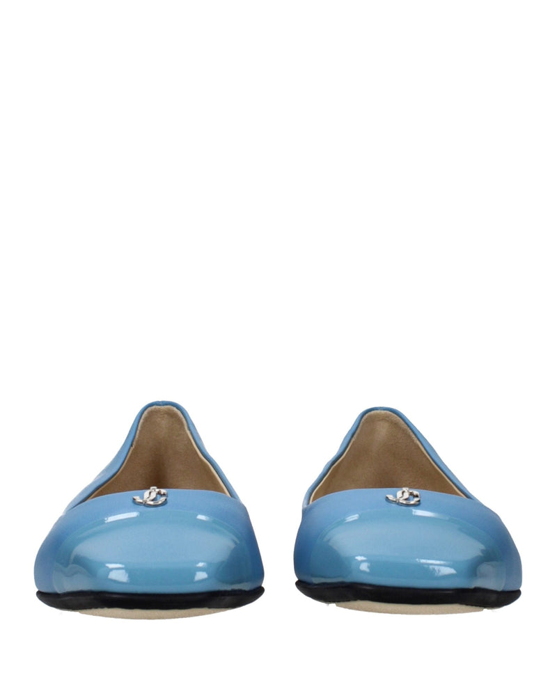 Jimmy Choo Light Blue Leather Ballet Flats Glam Steals