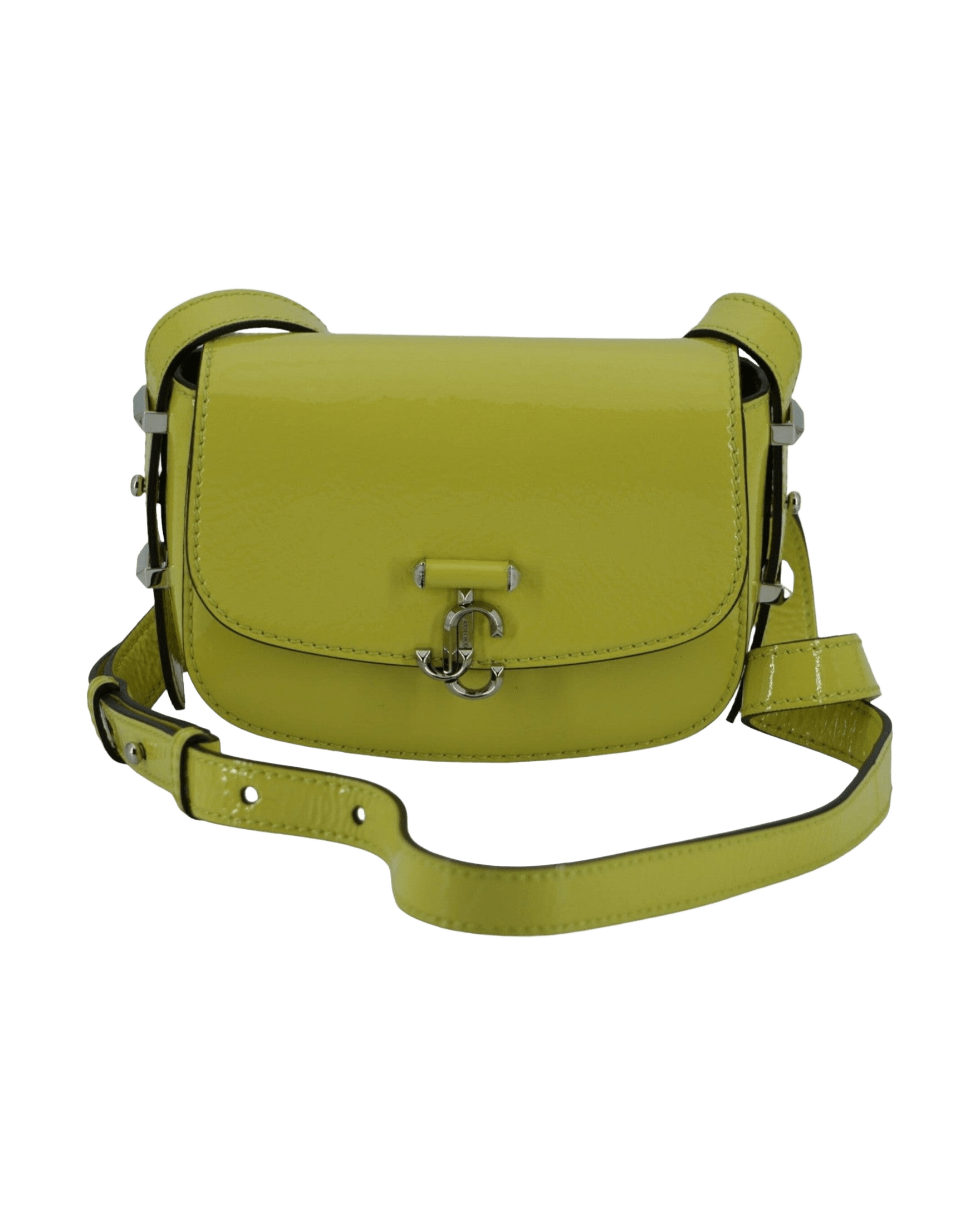 Jimmy Choo Lime Leather Small Shoulder Yellow Bag Glam Steals