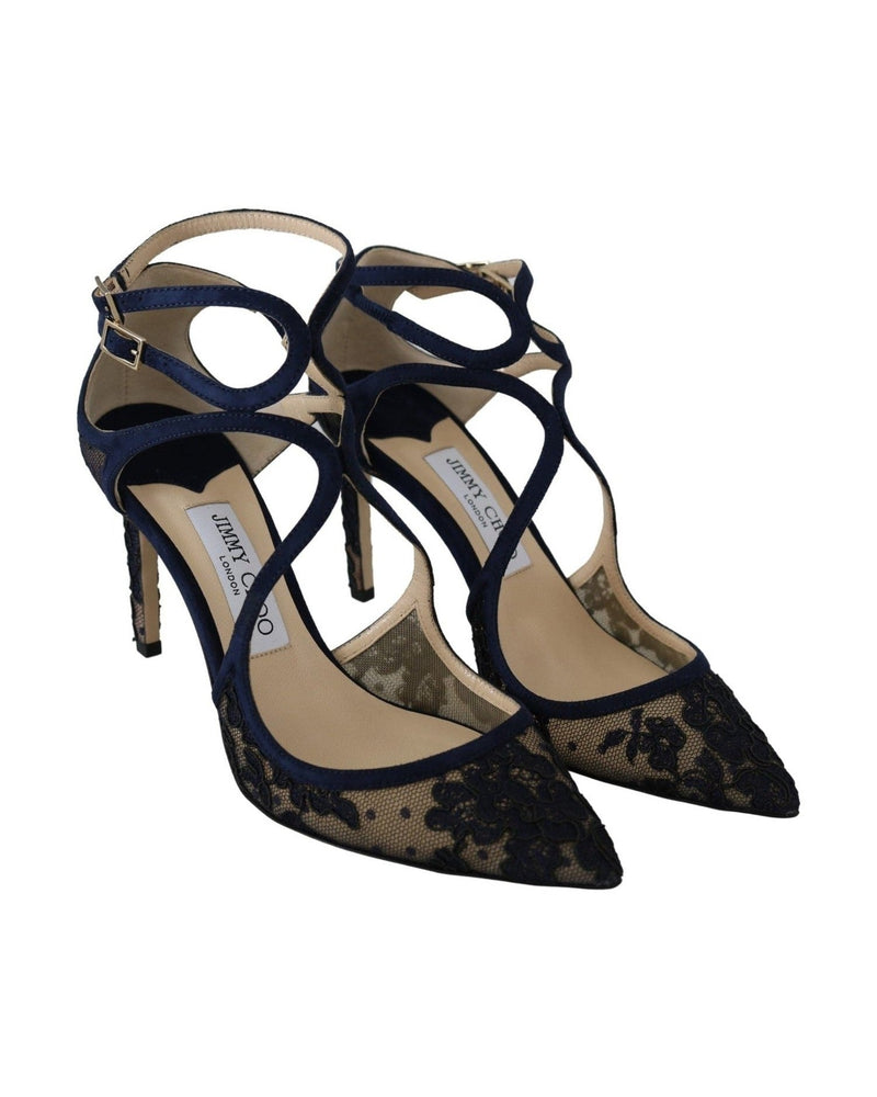 Jimmy Choo Navy Leather Lancer Pumps Elegance Unleashed Glam Steals