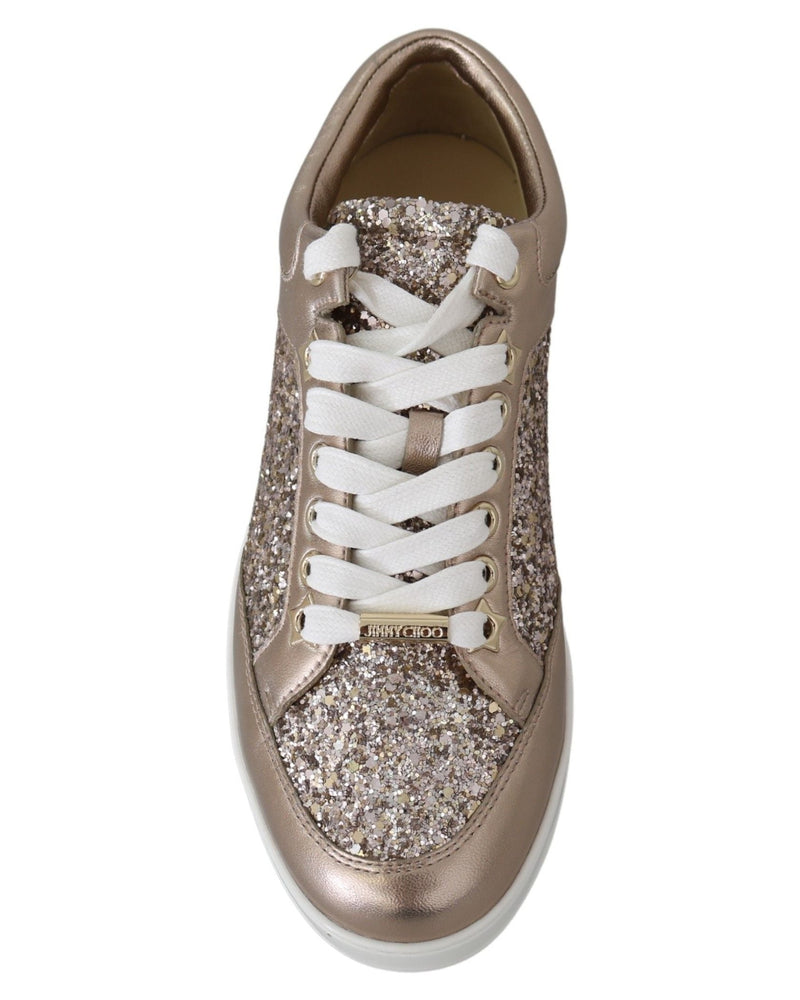 Jimmy Choo Pink Leather Ballet Miami Sneakers Glam Steals