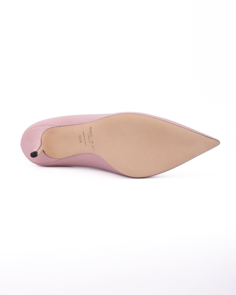 Jimmy Choo Pink Leather Lizard Printed Love 85 Pumps Glam Steals