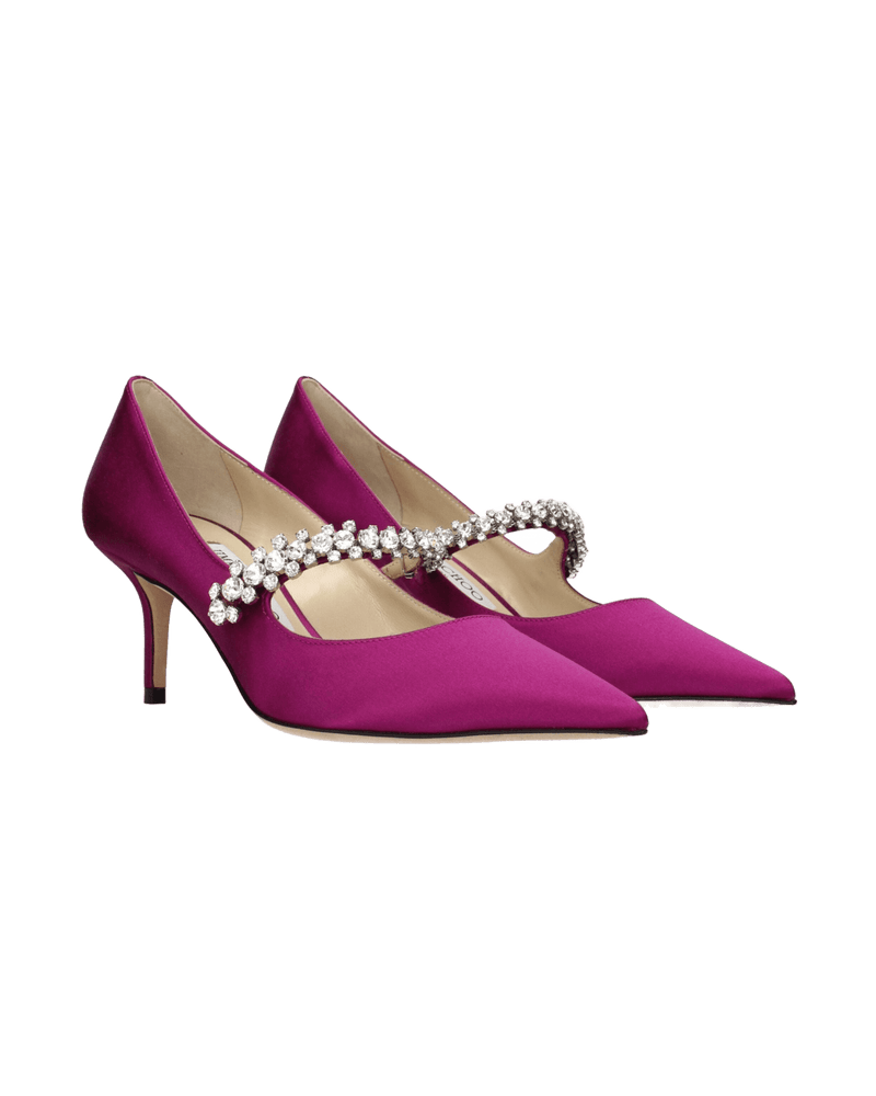 Jimmy Choo Pink Satin Mid Heel Pumps Glam Steals