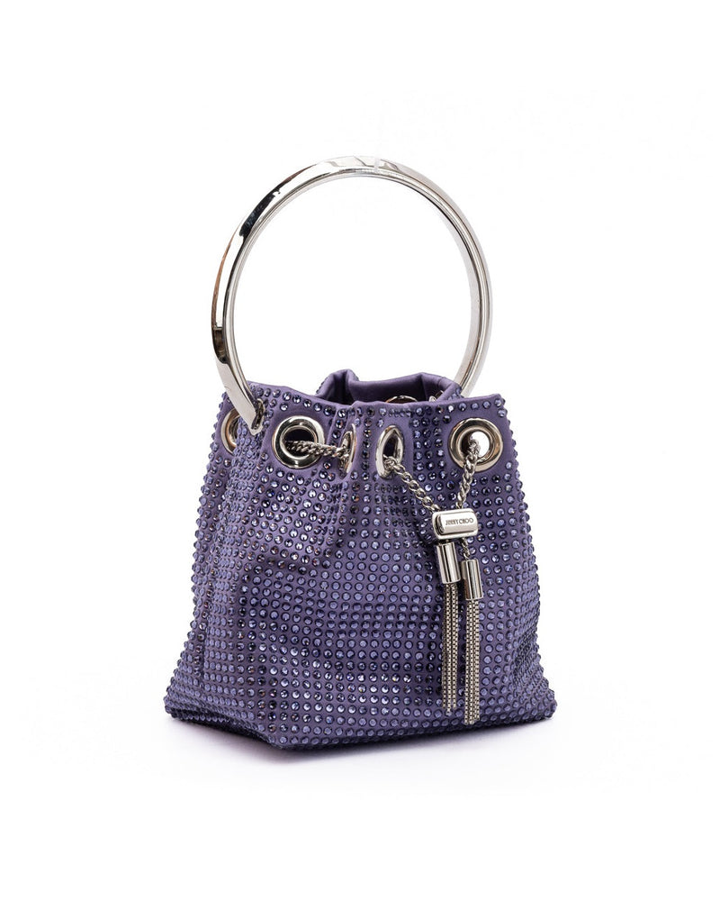 Jimmy Choo Purple Bon Micro Crystals Bucket Bag Glam Steals