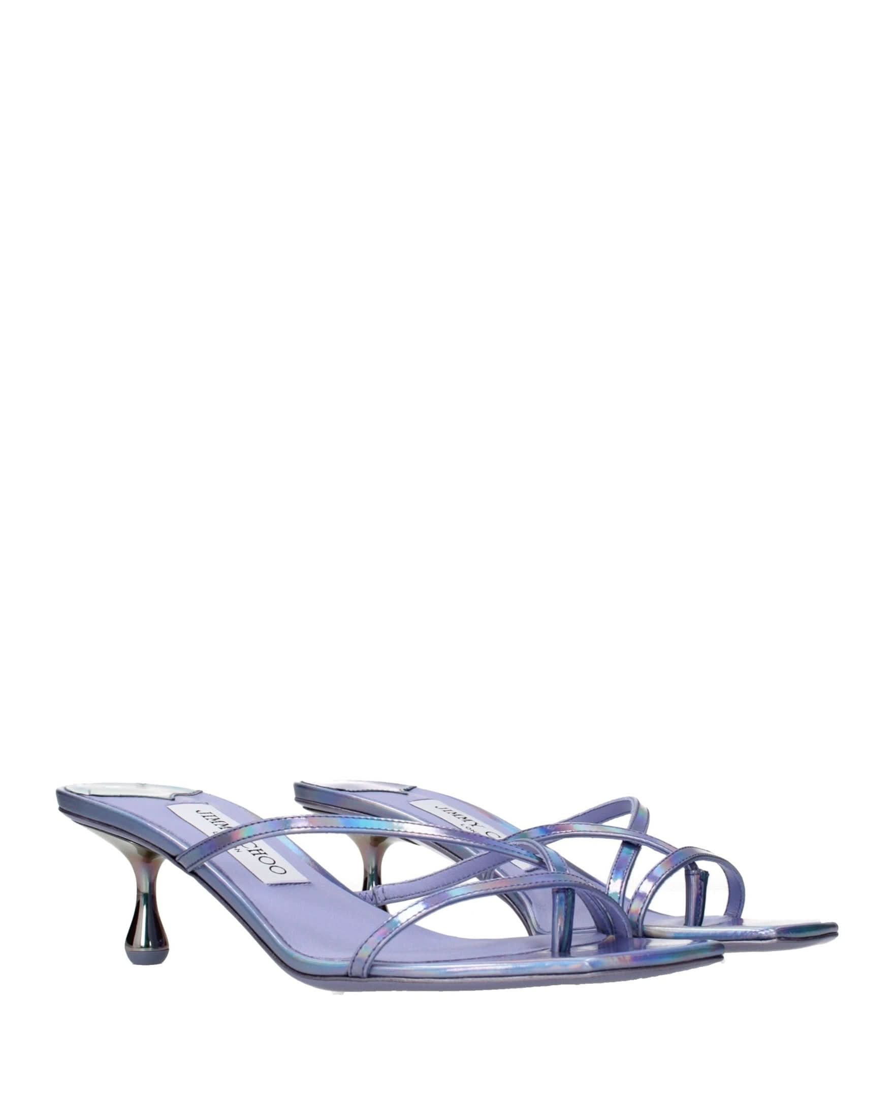Jimmy Choo Purple Leather Flat Sandals Glam Steals