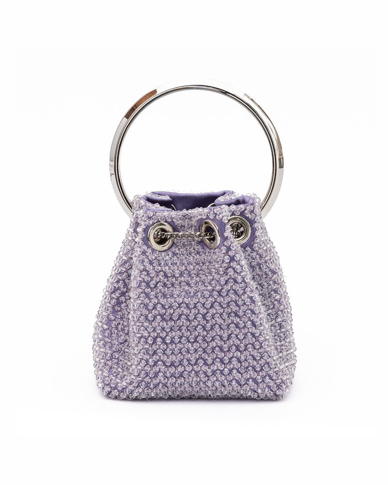 Jimmy Choo Purple Light Bon Micro Crystals Bucket Bag Glam Steals