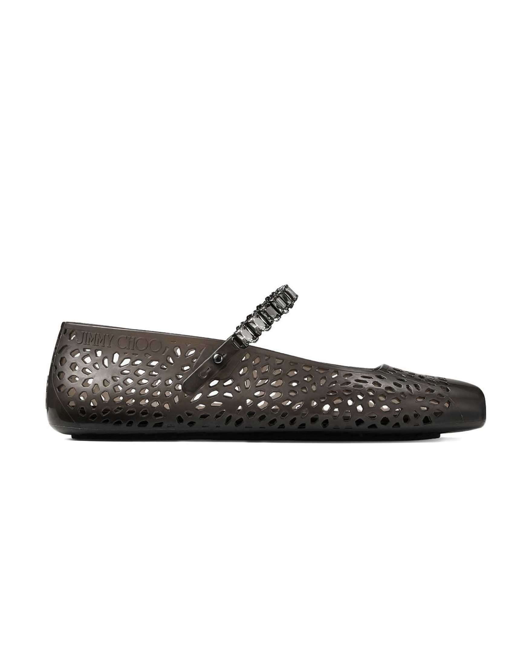 Jimmy Choo The Jelly Ballerina Flats with Crystal Embellishment Glam Steals