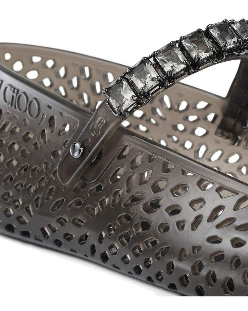 Jimmy Choo The Jelly Ballerina Flats with Crystal Embellishment Glam Steals