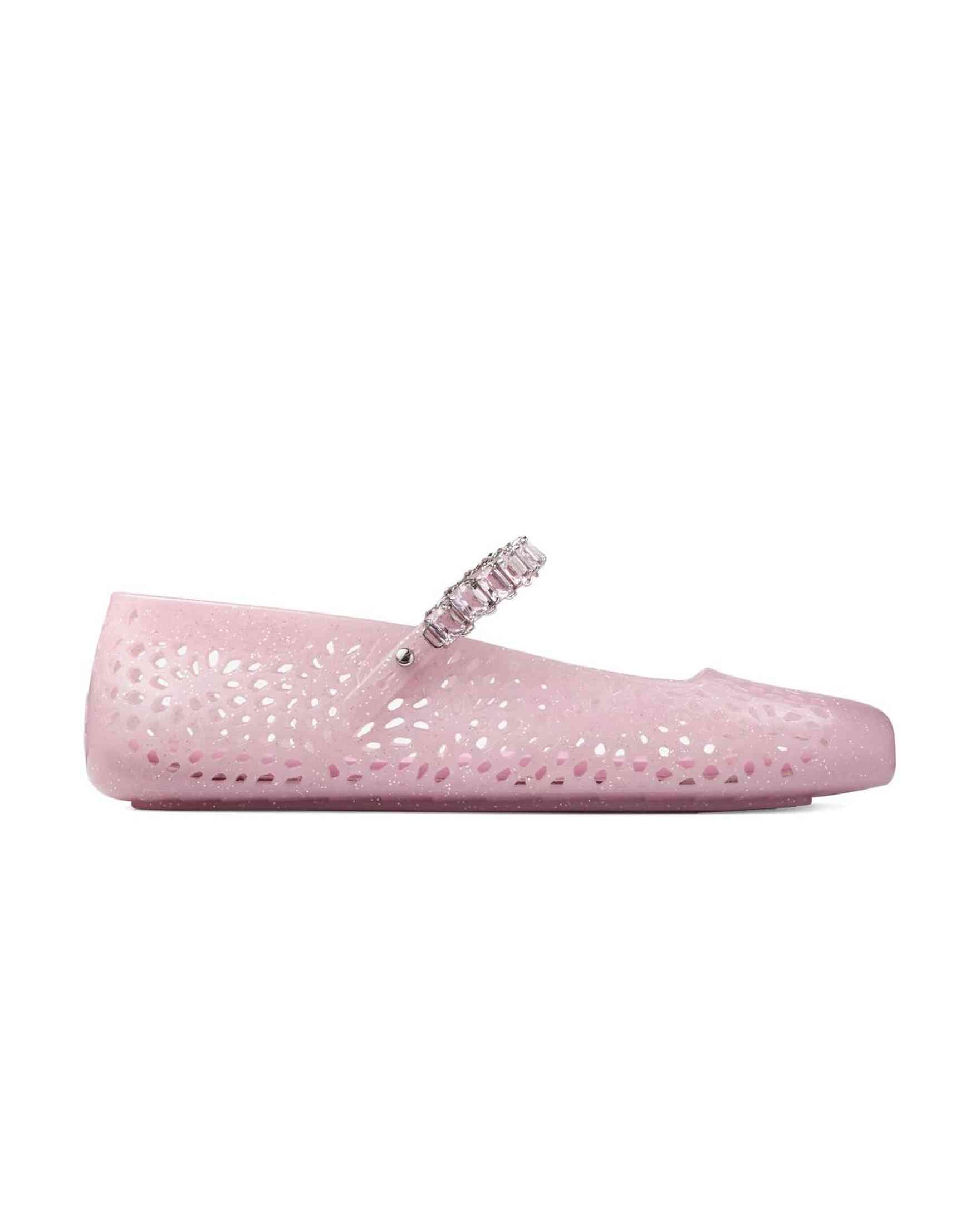 Jimmy Choo The Jelly Ballerina Flats with Crystal Embellishment Glam Steals