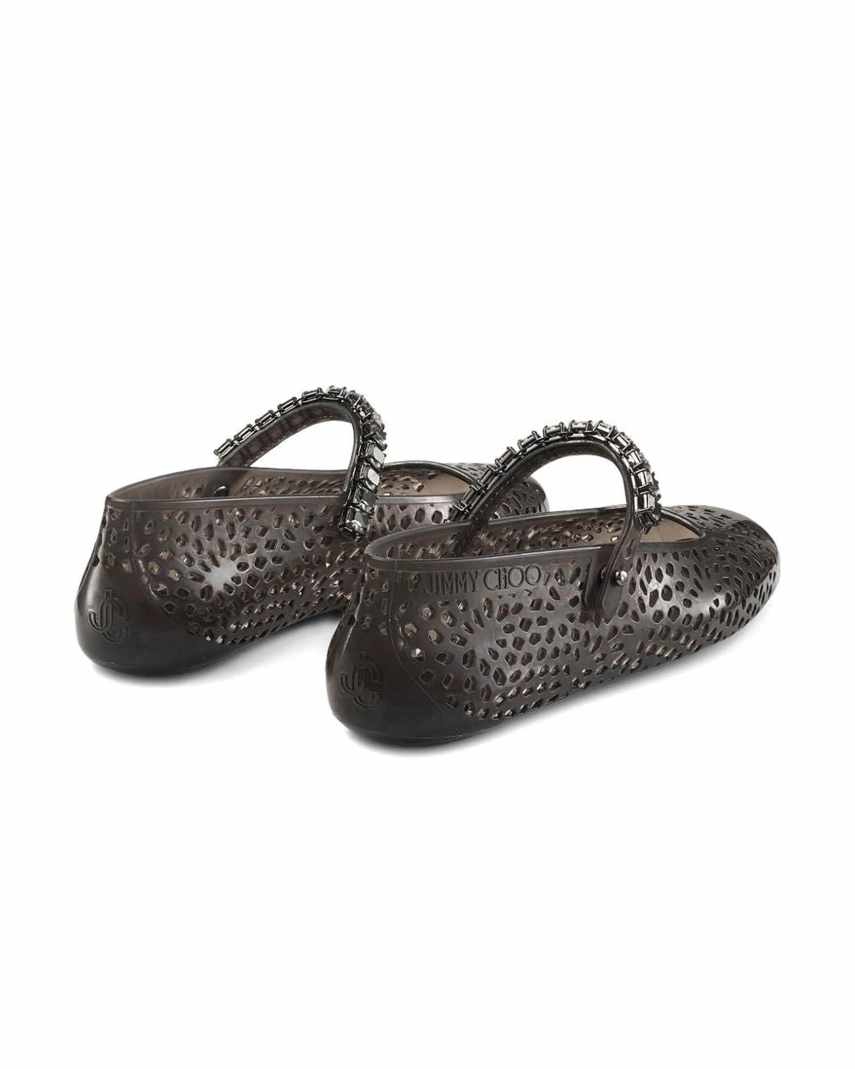 Jimmy Choo The Jelly Ballerina Flats with Crystal Embellishment Glam Steals