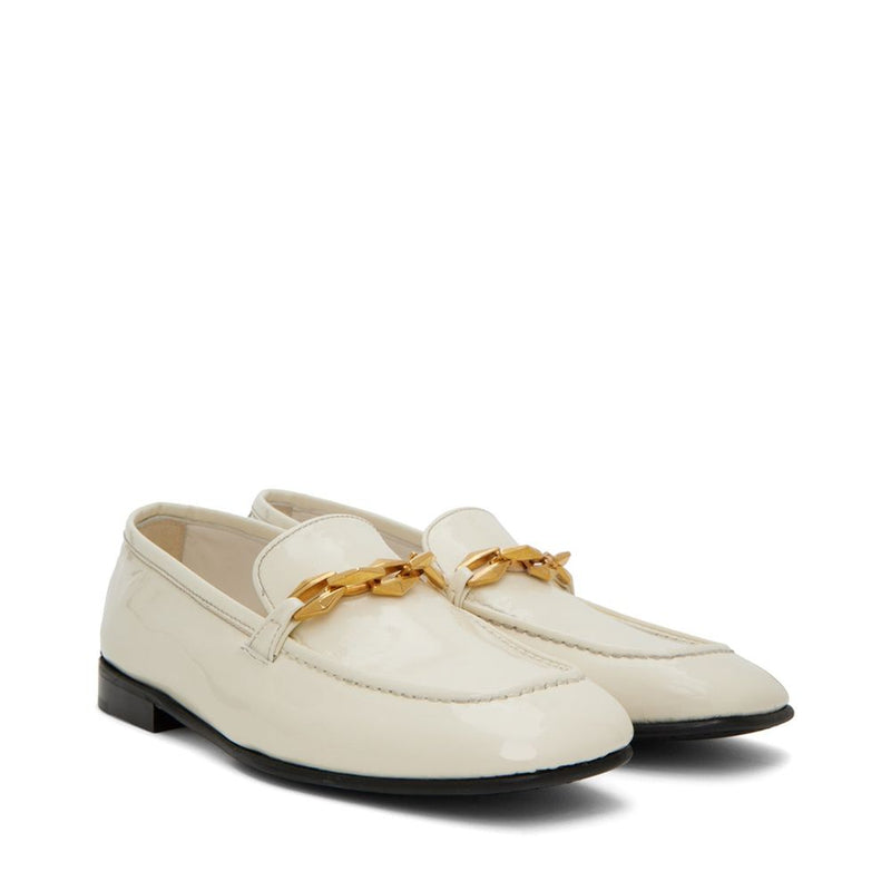 Jimmy Choo White Calfskin Slip On Loafers Glam Steals