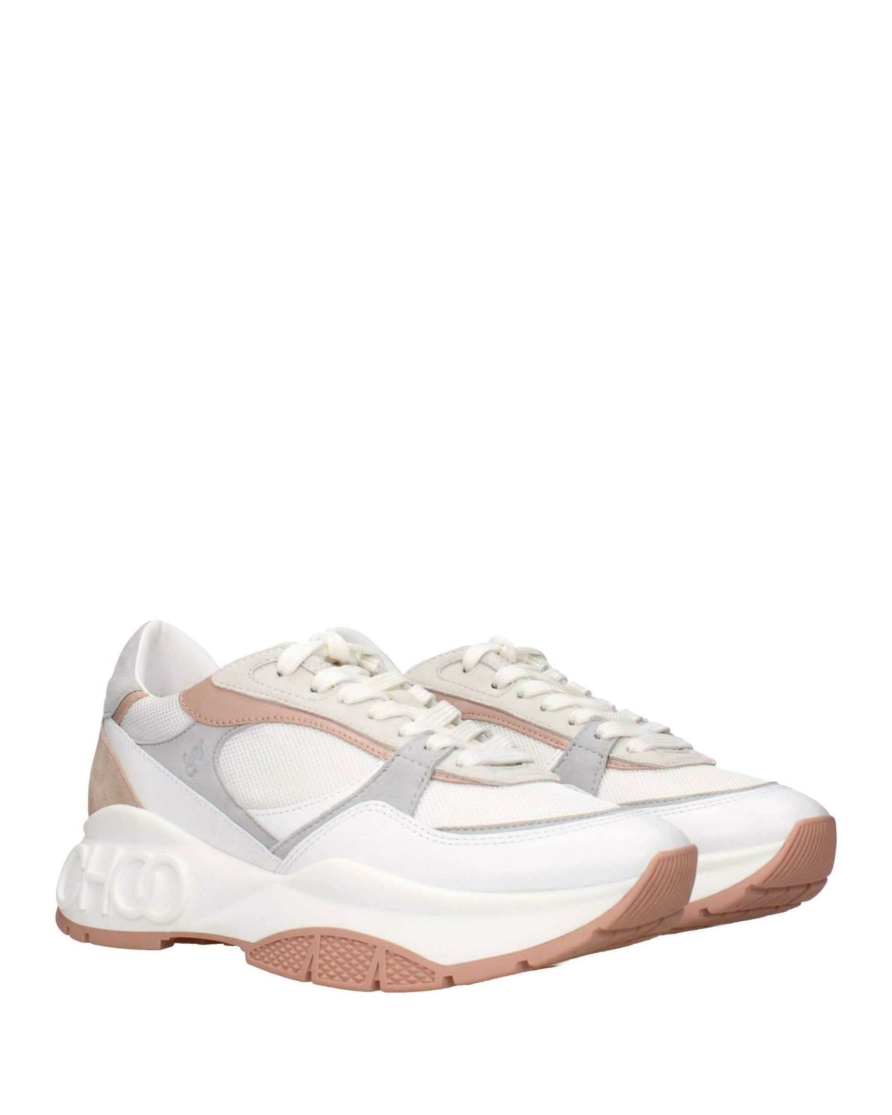 Jimmy Choo White Fabric Sneakers Glam Steals