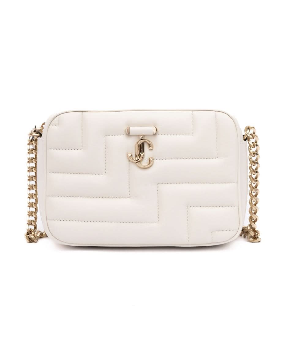 Jimmy Choo White Leather Avenue Camera Shoulder Bag Glam Steals
