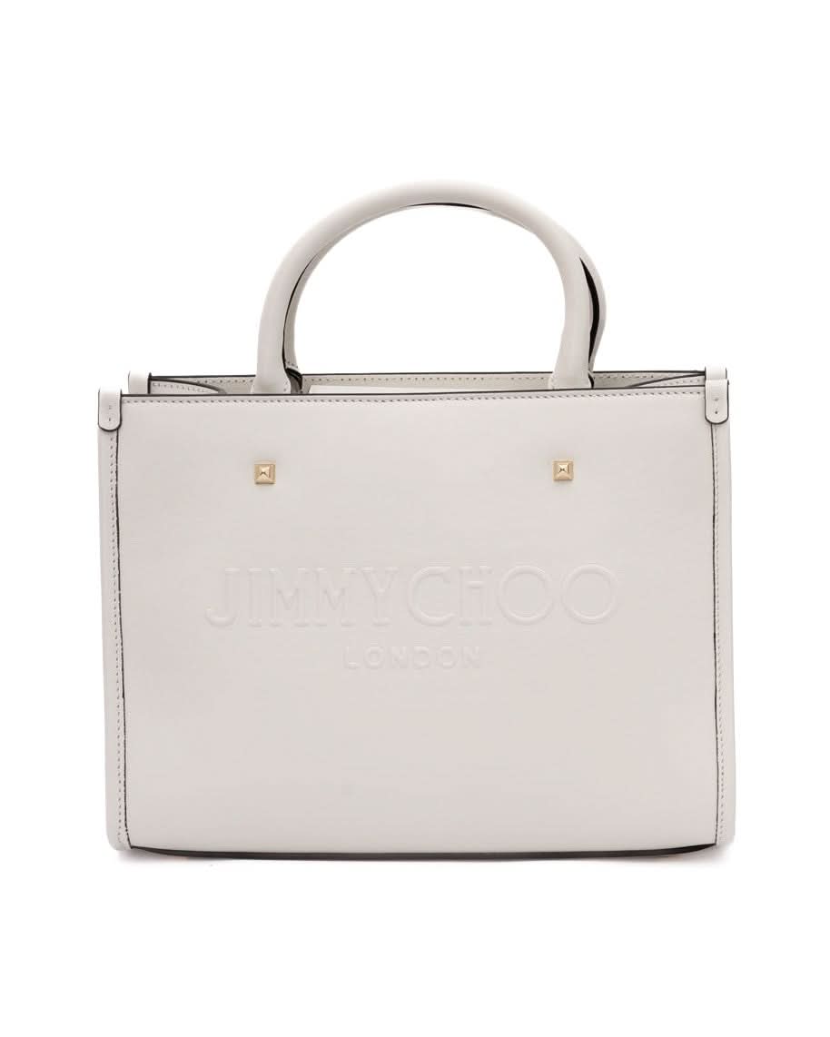 Jimmy Choo White Leather Avenue S Tote Handbag Glam Steals