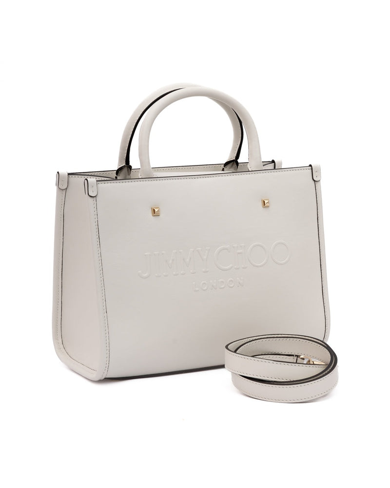 Jimmy Choo White Leather Avenue S Tote Handbag Glam Steals