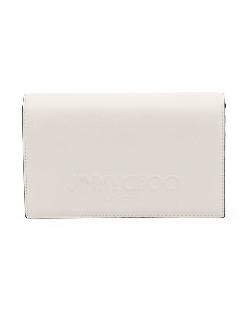 Jimmy Choo White Leather Avenue Shoulder Strap Bag Glam Steals